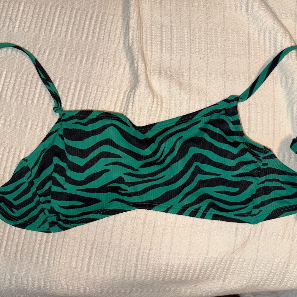 Xhilaration Teal and Black Bikini Top